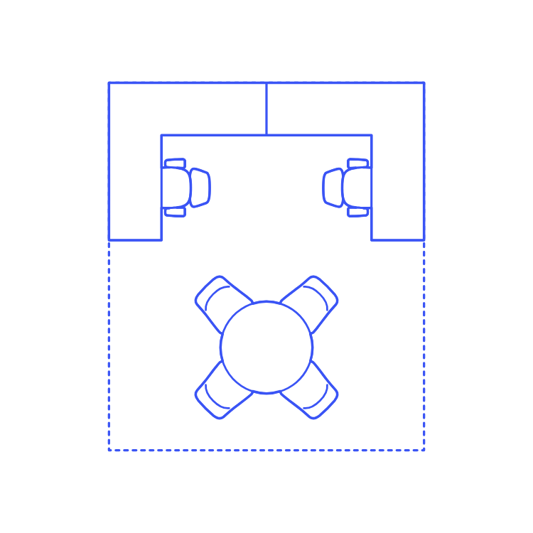 Layouts Private Offices Shared L Shape Corner Meeting Silhouette Svg Vector Free Vectors